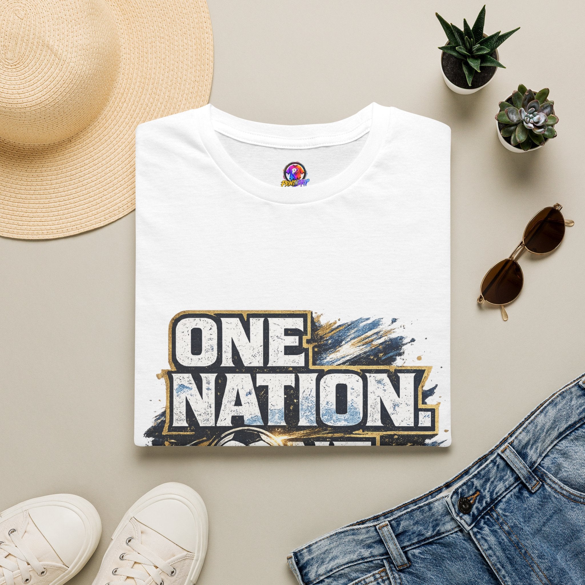 One Nation One Team Soccer T-Shirt — Supportive Fan Tee