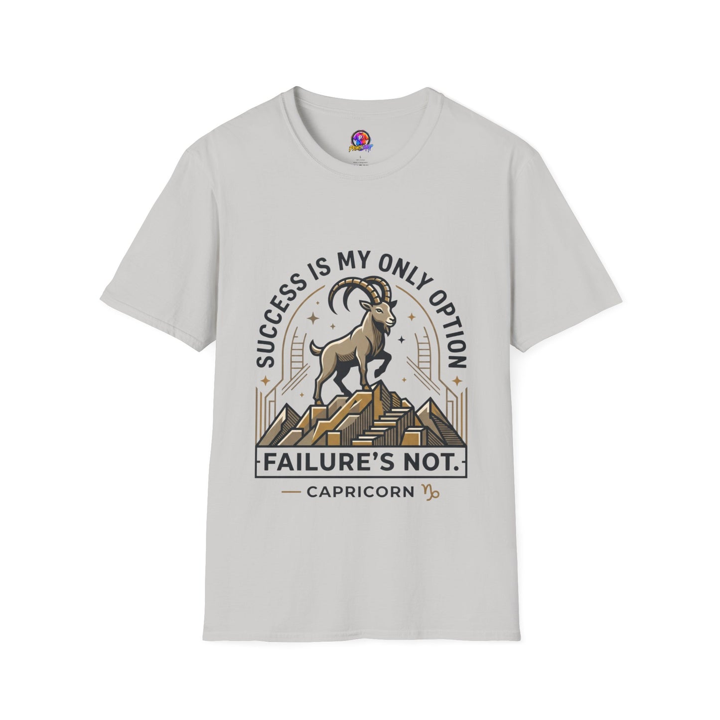 Capricorn Goat T-Shirt — "Success Is My Only Option" Motivational Zodiac Tee