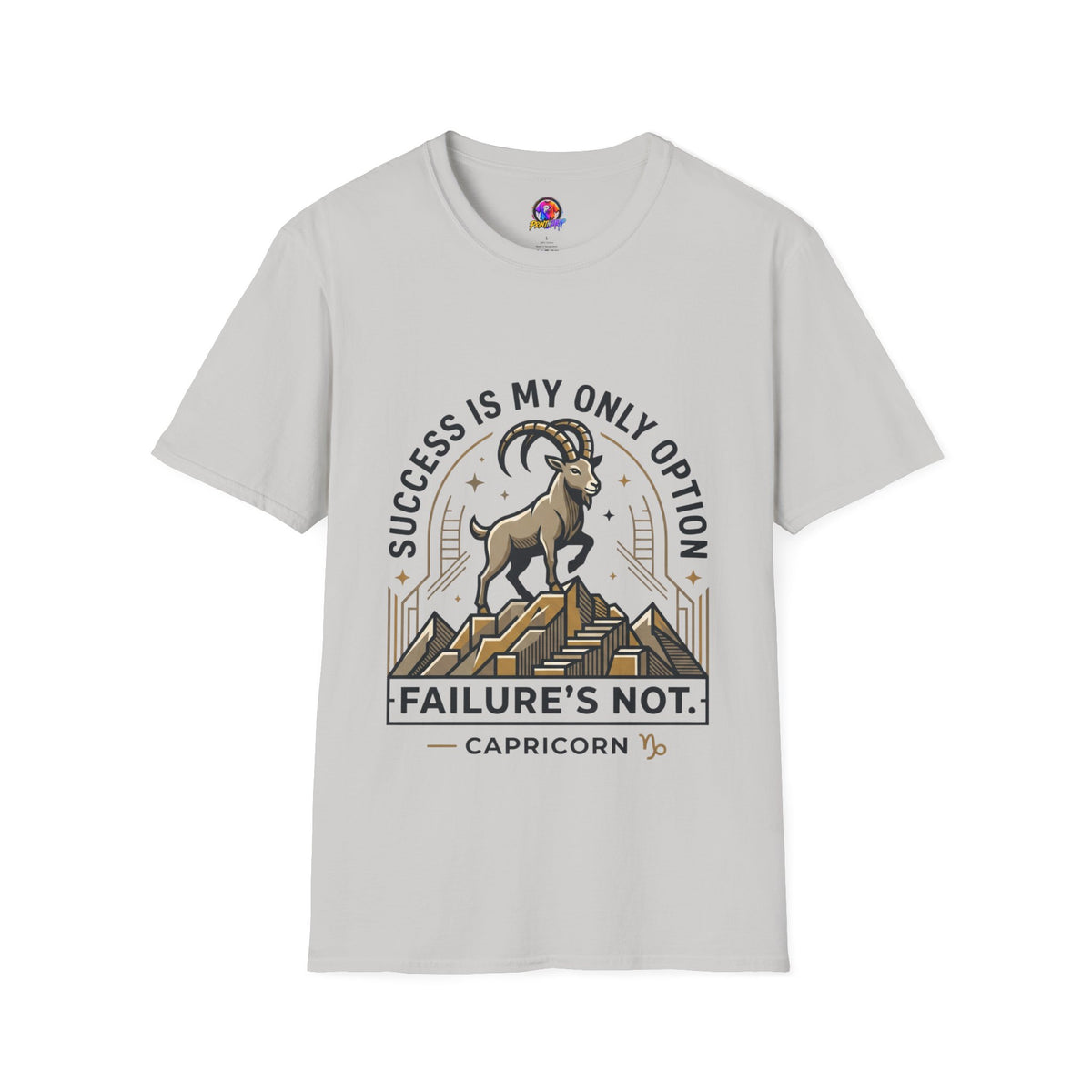 Capricorn Goat T-Shirt — "Success Is My Only Option" Motivational Zodiac Tee
