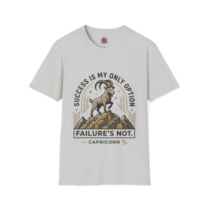 Capricorn Goat T-Shirt — "Success Is My Only Option" Motivational Zodiac Tee
