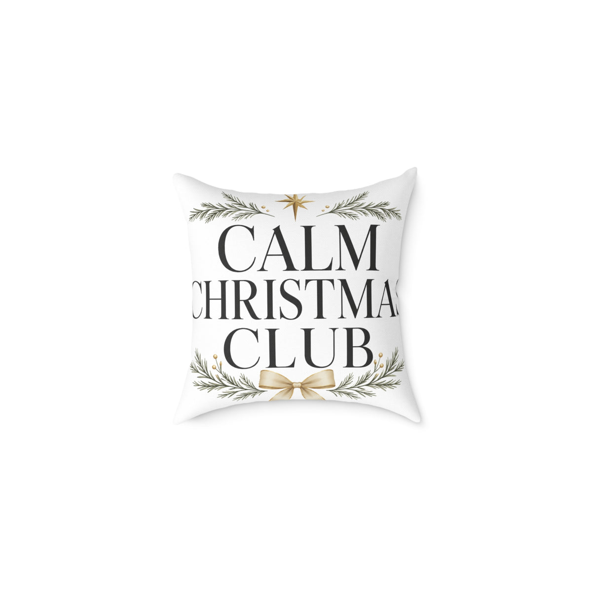 Christmas Calm Christmas Club Holiday Throw Pillow