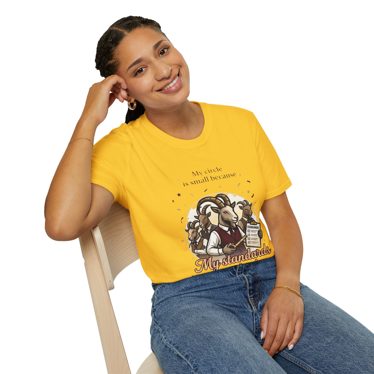 Capricorn Zodiac T-Shirt — "My Standards Are High" Astrology Tee