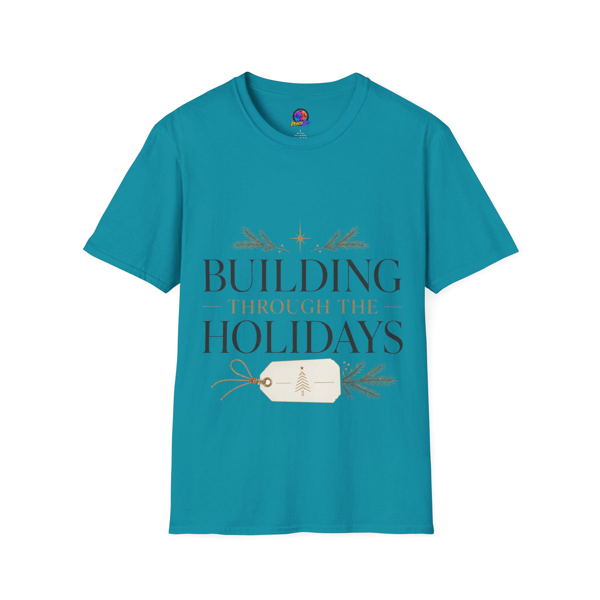Holiday T-Shirt — "Building Through the Holidays" Christmas Graphic Tee