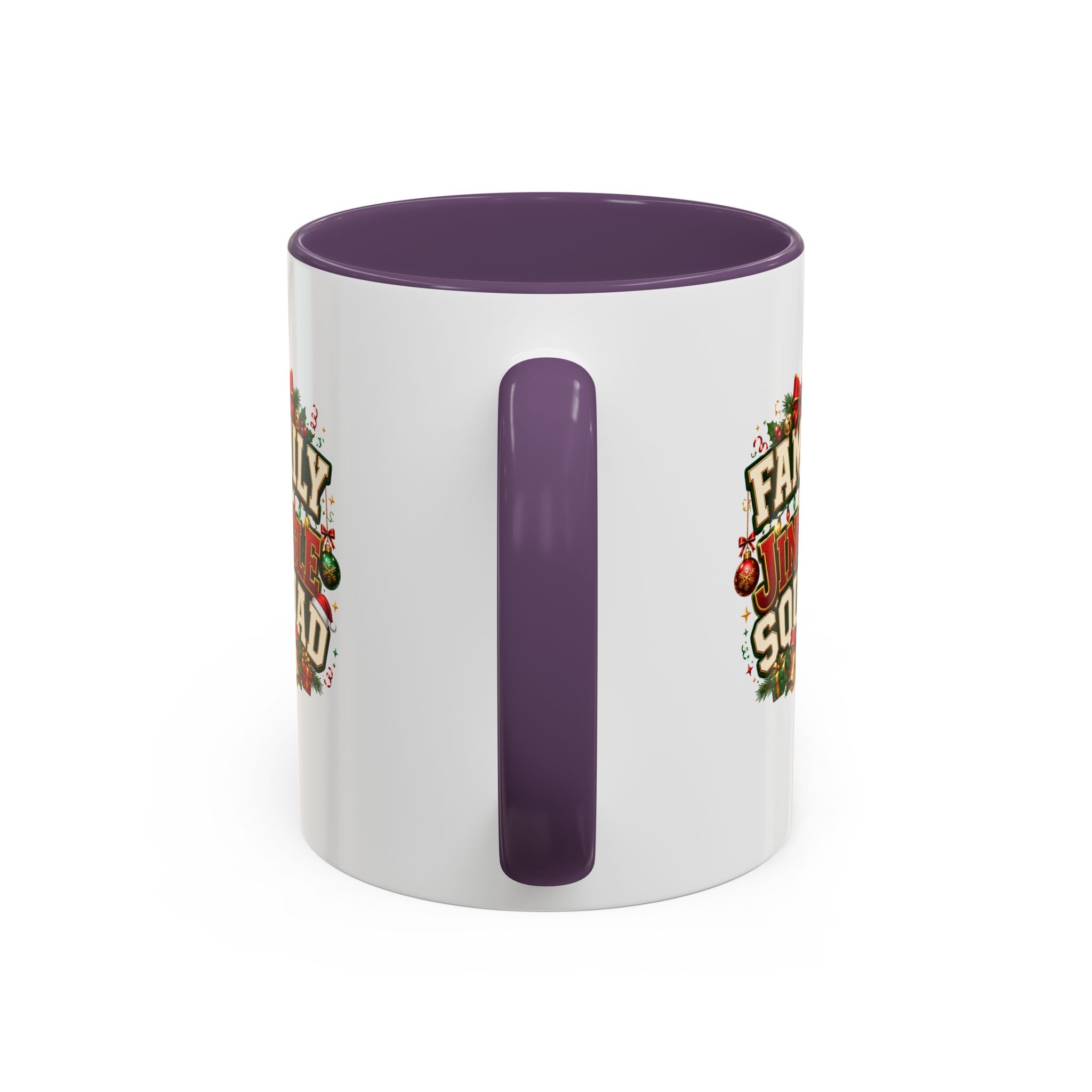 Family Jingle Squad Accent Coffee Mug — Christmas Holiday Coffee Cup