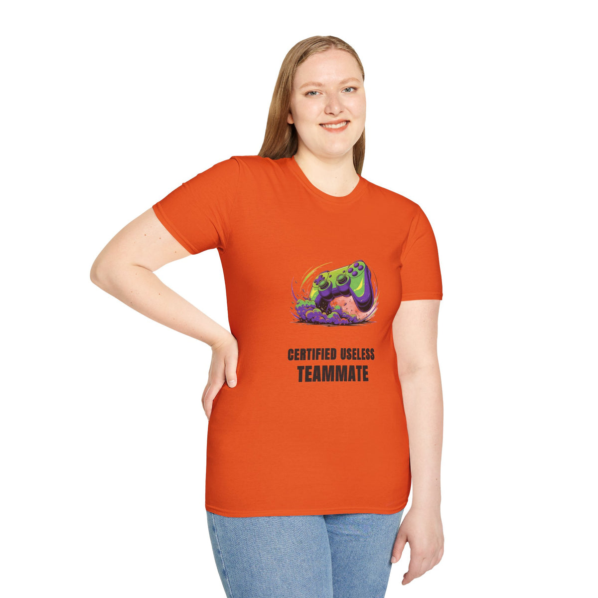 Gaming T-Shirt — "Certified Useless Teammate" Controller Graphic - Trending Now - August 2026
