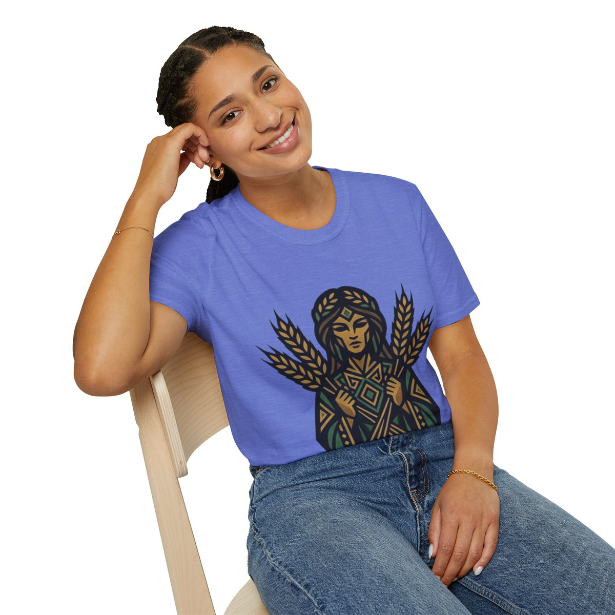 Virgo Zodiac Harvest Goddess T-Shirt — Wheat Maiden Graphic Tee