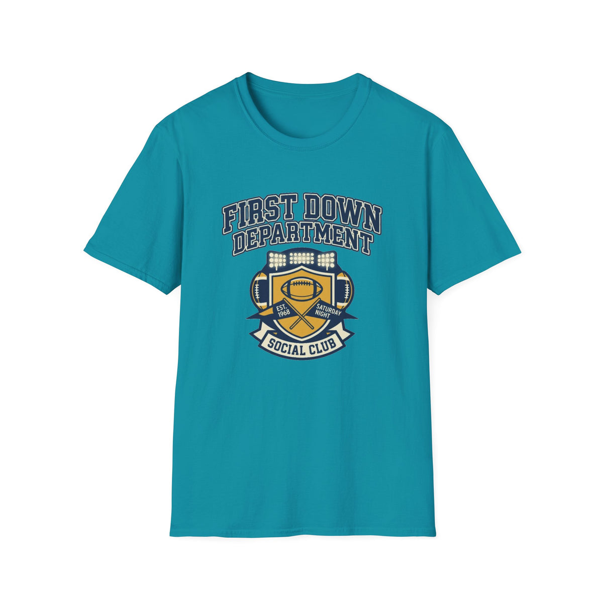 First Down Department Football Crewneck T-Shirt - Trending Now - August 2026