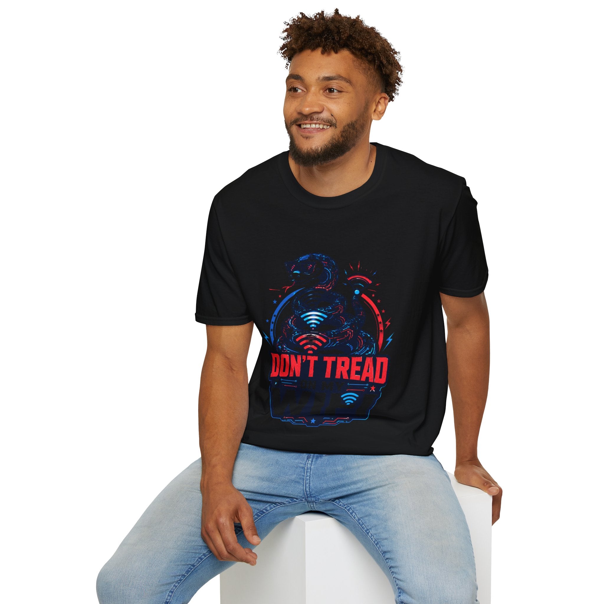 Don’t Tread on My WiFi T-Shirt — Patriotic Gadsden Snake WiFi Tee