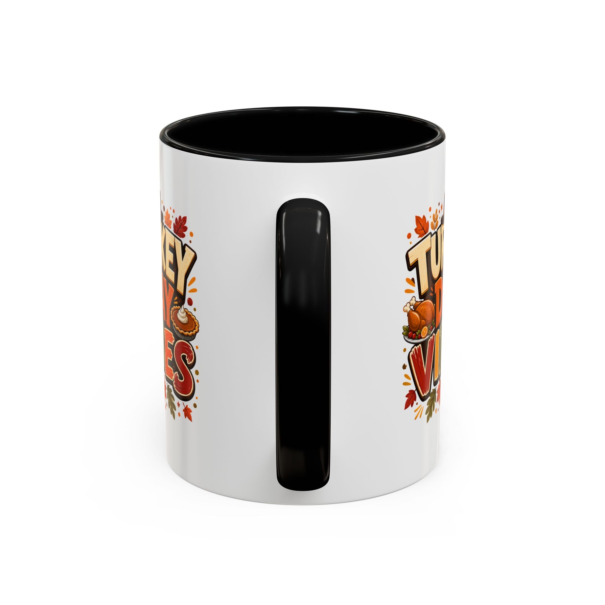 Thanksgiving Mug Turkey Day Vibes Accent Mug — Thanksgiving Coffee Cup