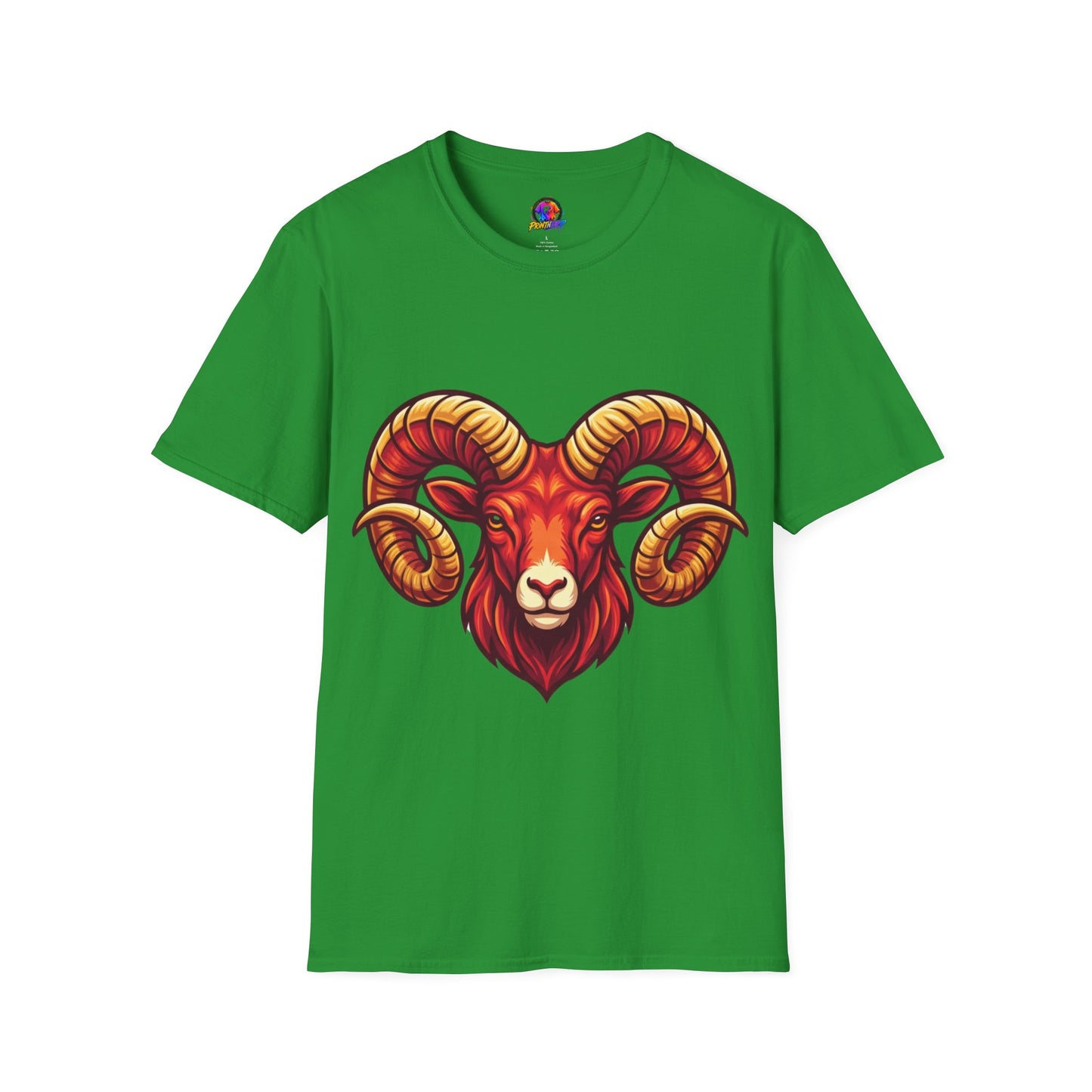 Ram Skull T-Shirt — Bold Goat Horn Graphic Tee (Aries/Zodiac)
