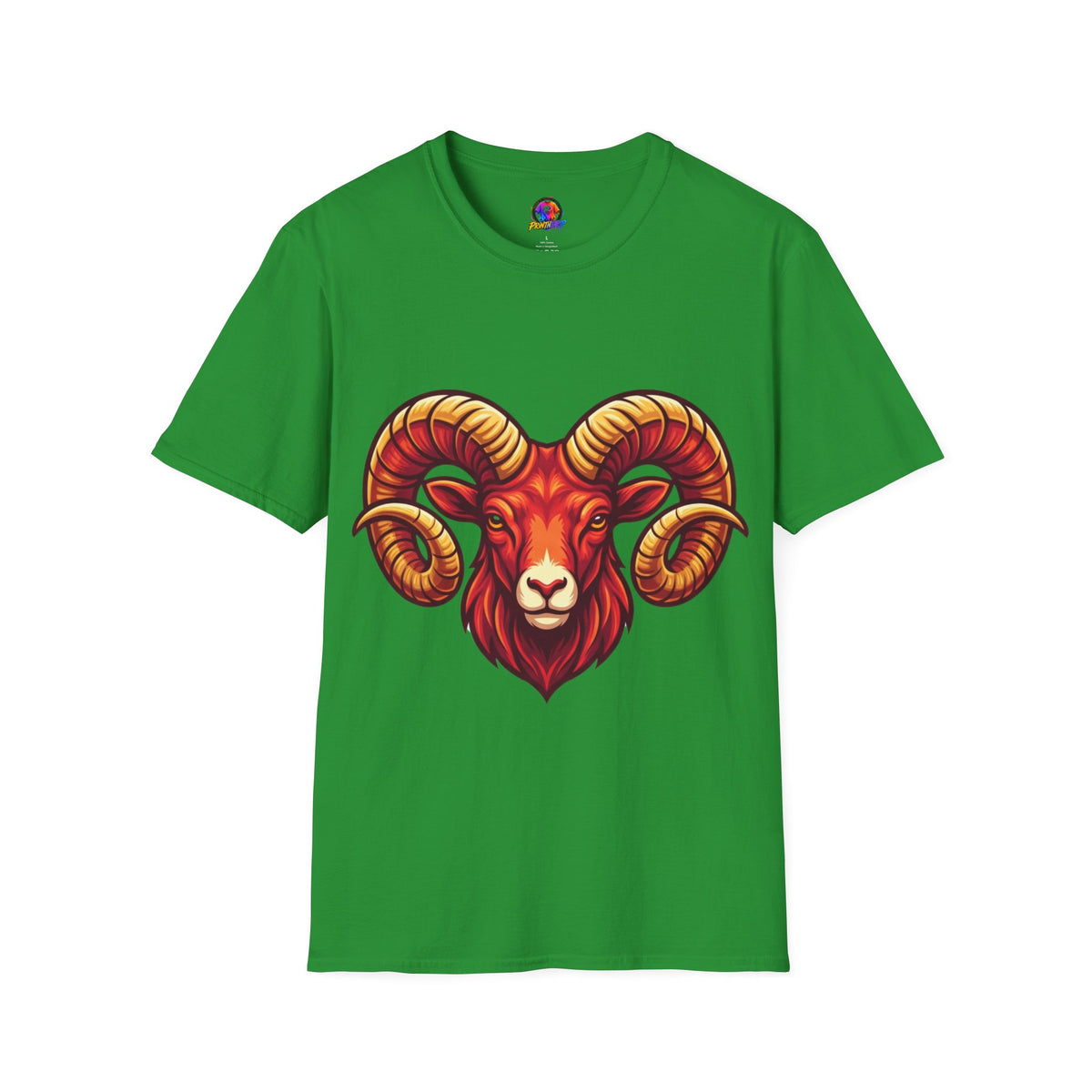 Aries Zodiac Ram Skull T-Shirt — Bold Goat Horn Graphic Tee (Aries/Zodiac)