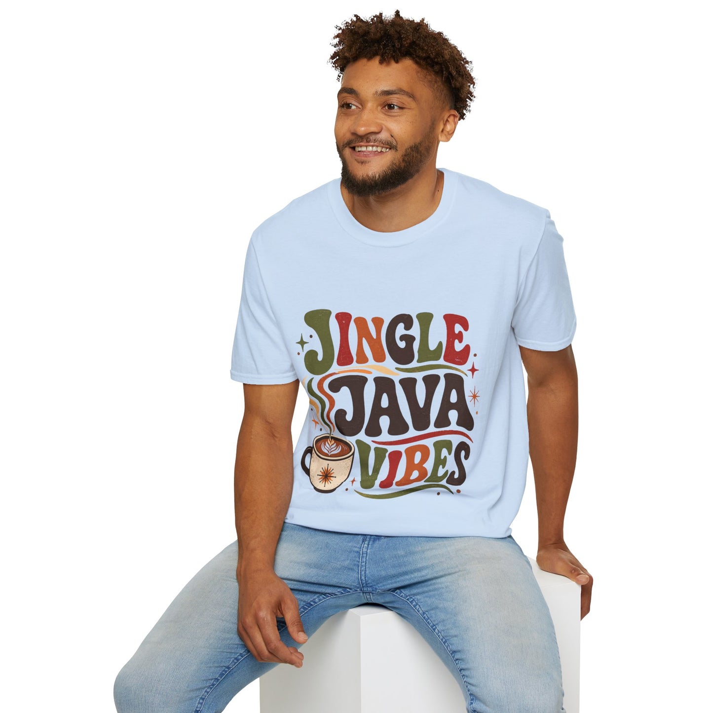 Retro "Jingle Java Vibes" T-Shirt