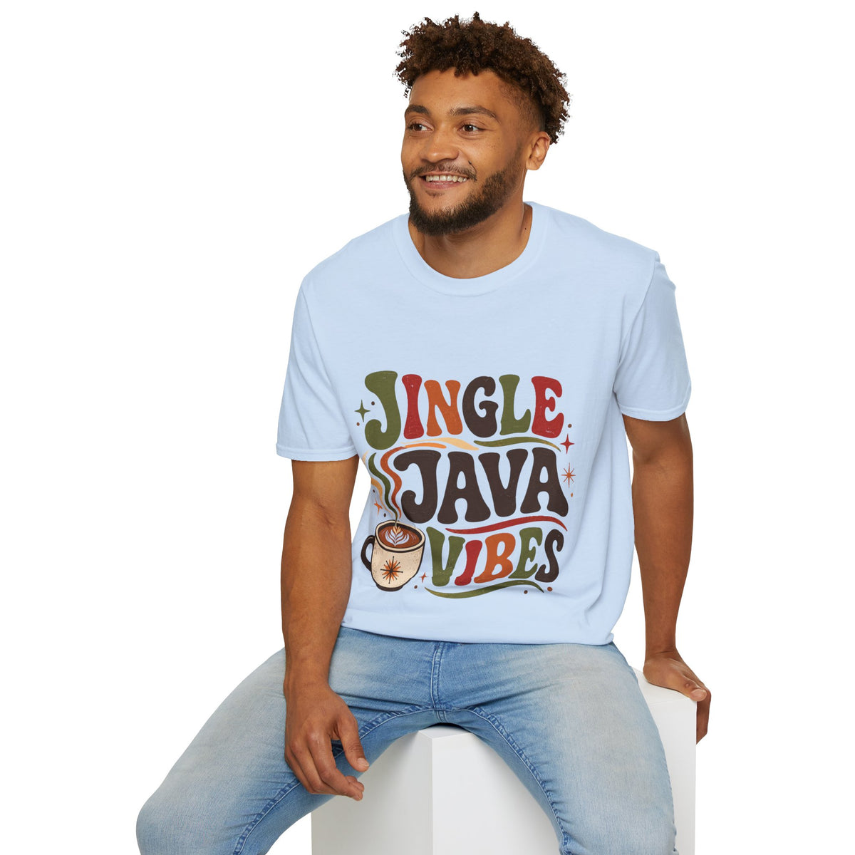 Retro "Jingle Java Vibes" T-Shirt