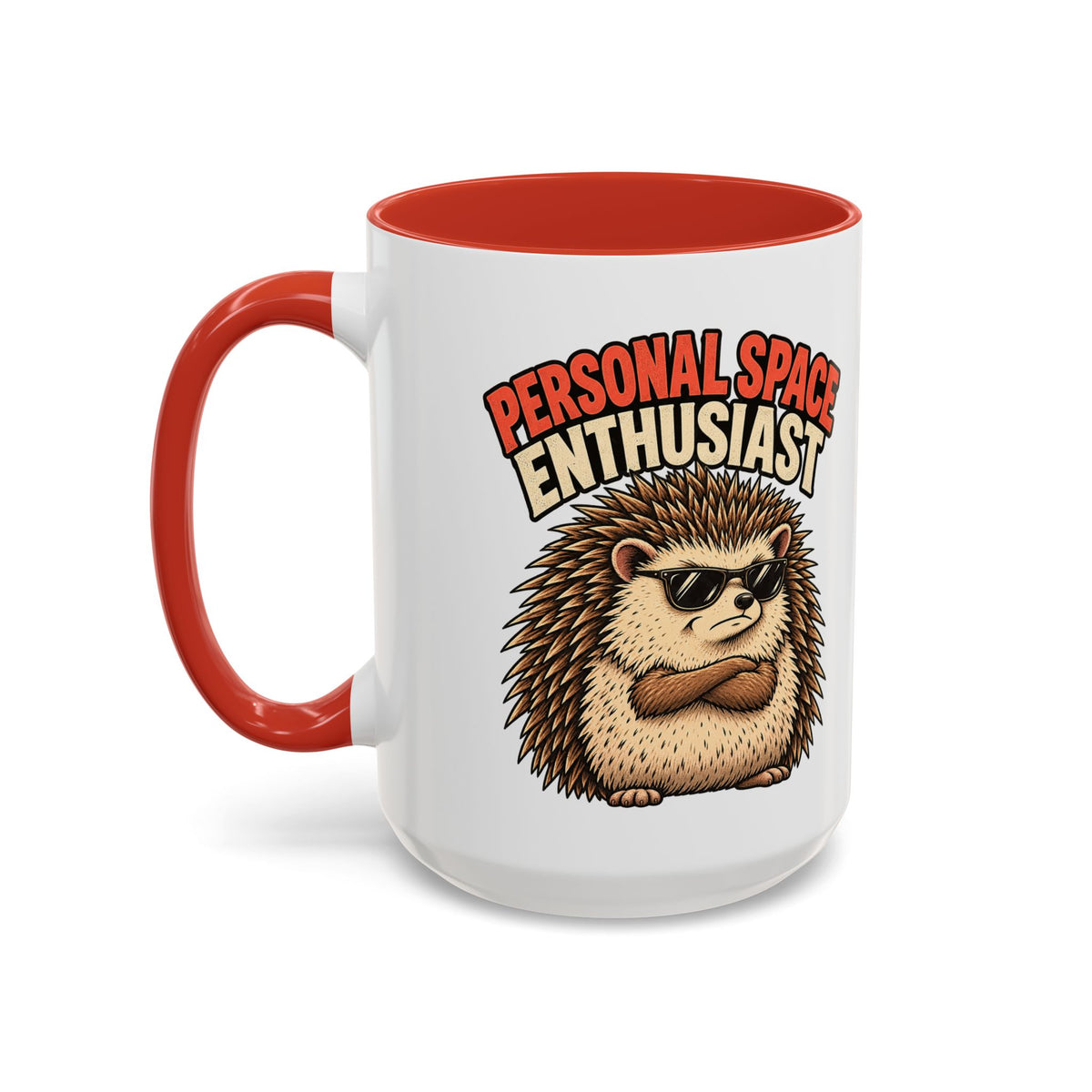 Funny And Witty "Personal Space Enthusiast" Accent Coffee Mug (11, 15oz)