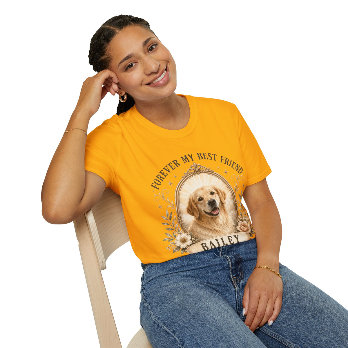 Dog Memorial T-Shirt — "Forever My Best Friend" Personalized Pet Tribute