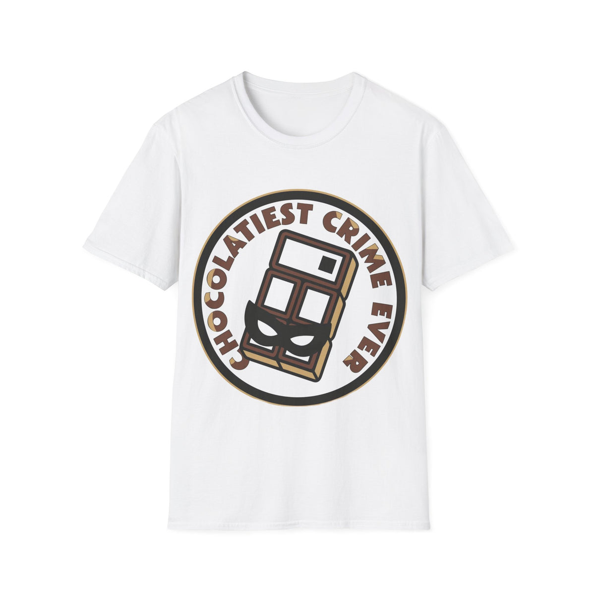 Chocolatiest Crime Ever T-Shirt — Funny Chocolate Bar Heist Graphic Tee - Trending Now - August 2026