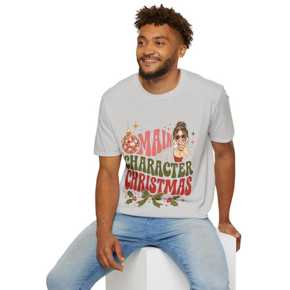 Christmas T-Shirt — "Main Character Christmas" Graphic Tee (Holiday Mom Aesthetic)