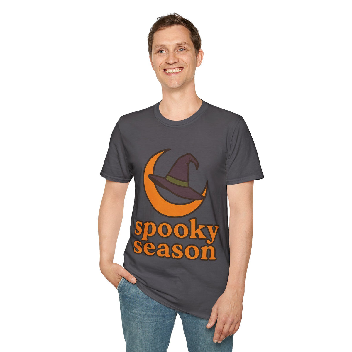 Spooky Season T-Shirt — Witch Hat & Moon Halloween Tee - Trending Now - August 2026