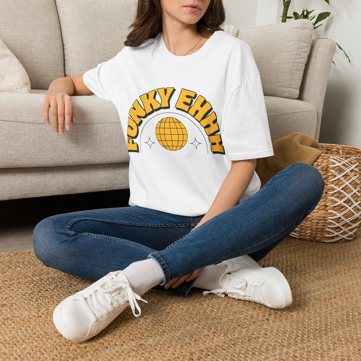 Funky Ehhh T-Shirt — Retro Yellow Disco Graphic Tee - Trending Now - August 2026