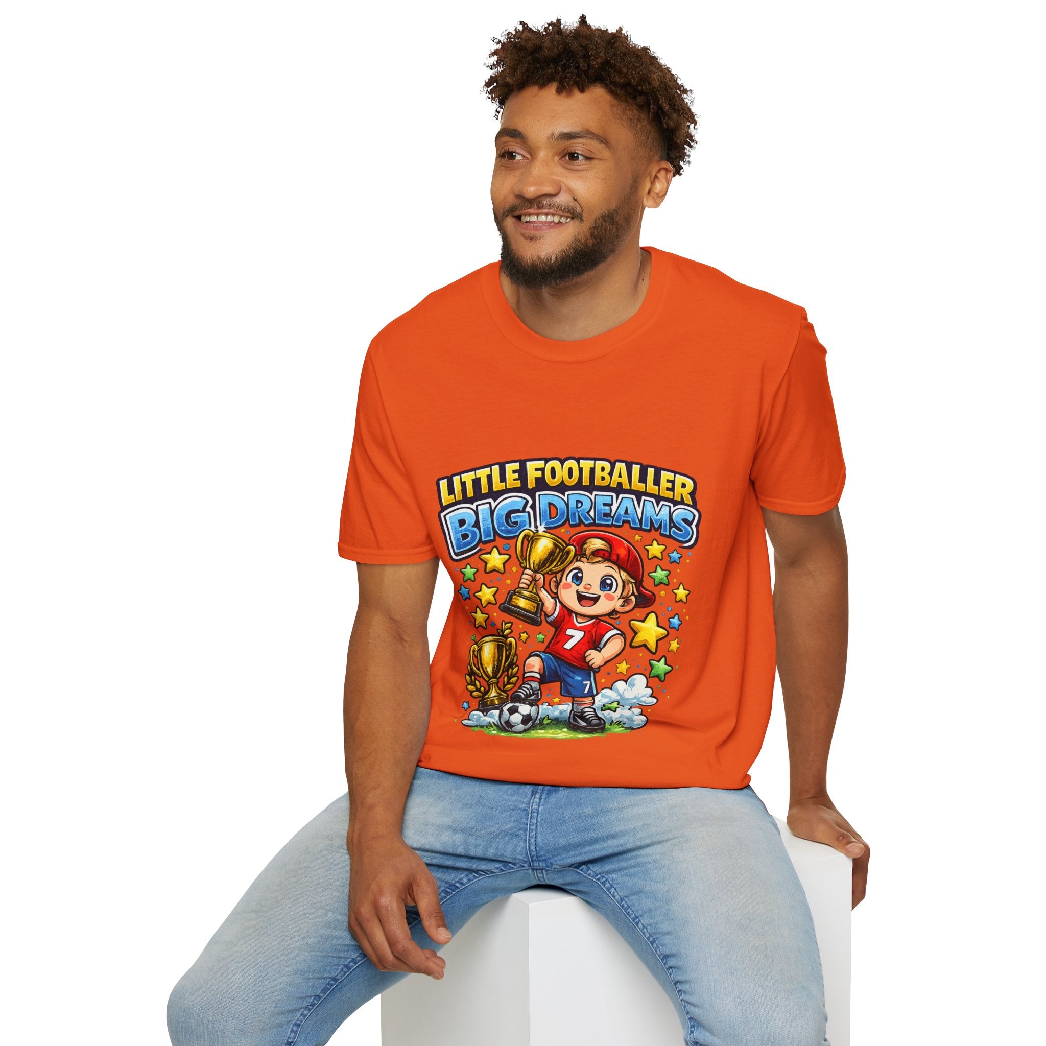 Kids Football T‑Shirt — "Little Footballer Big Dreams" Graphic Tee