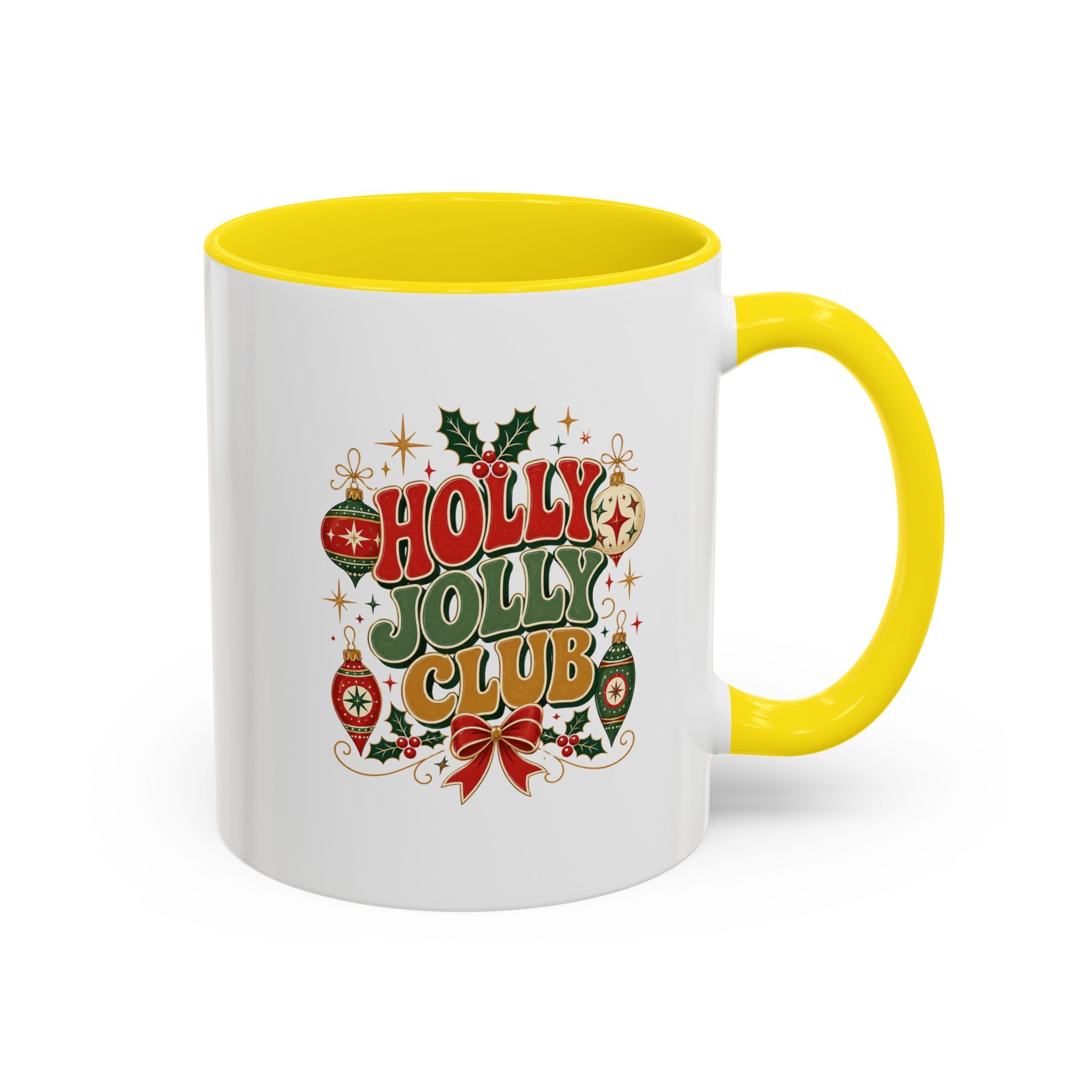 Accent Coffee Mug Holly Jolly Club