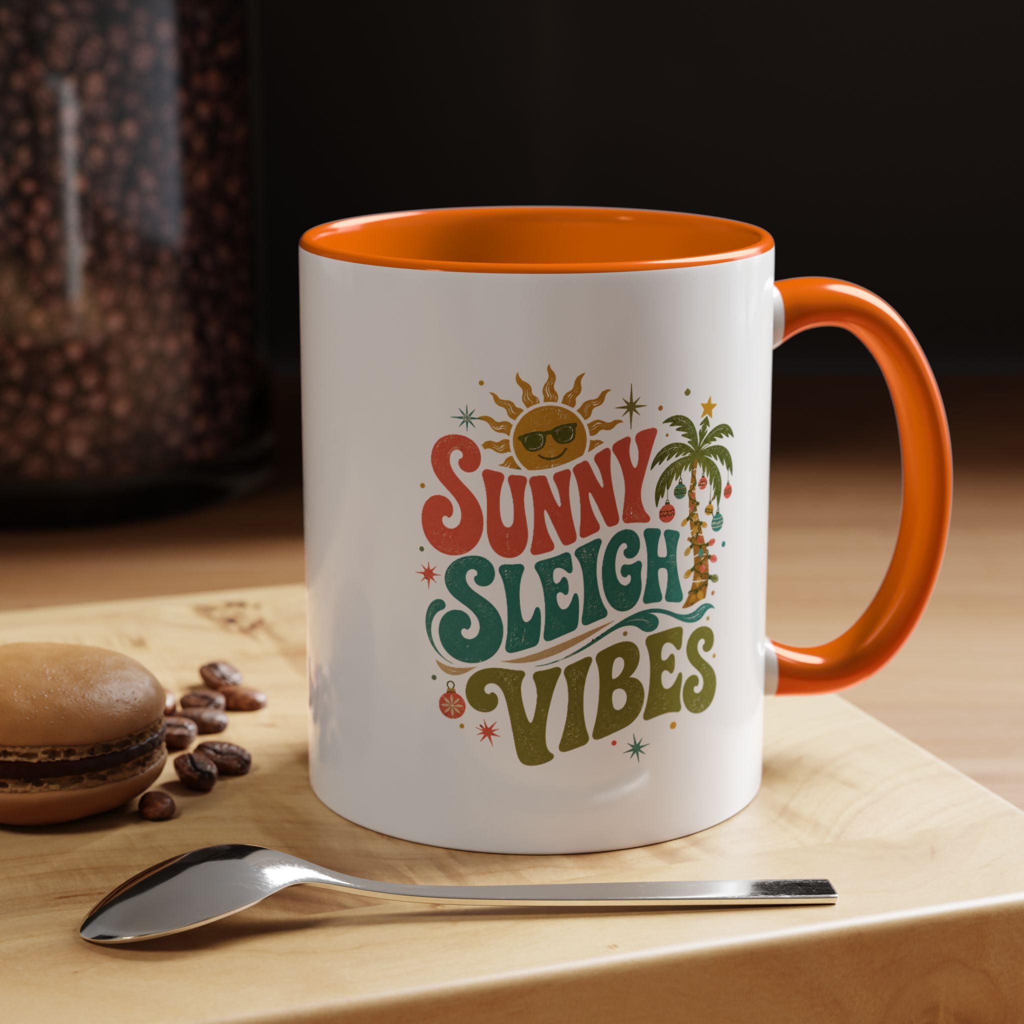 Modern Day Christmas Sunny Sleigh Vibes Coffee Mug
