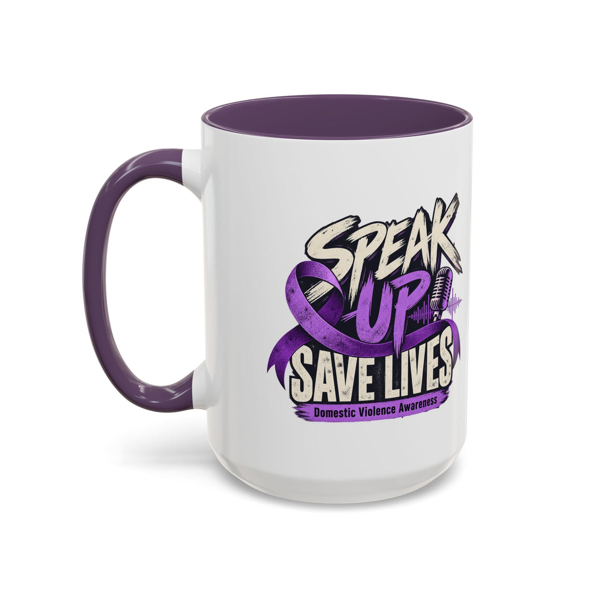 Speak Up Save Lives Domestic Violence Awareness Coffee Mug