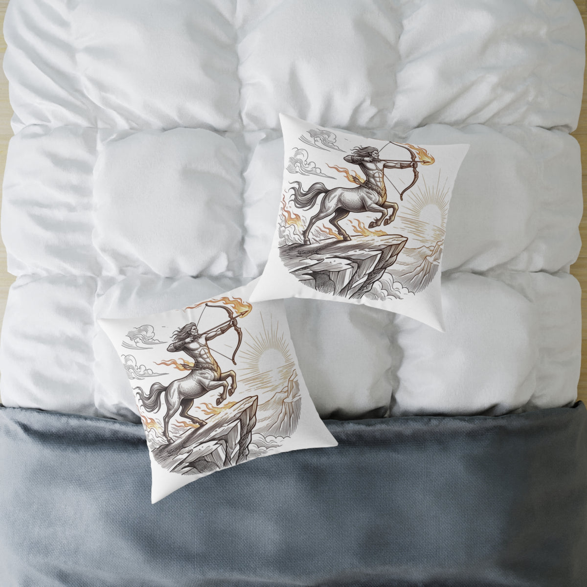Astrological Sagittarius Zodiac Square Poly Canvas Pillow