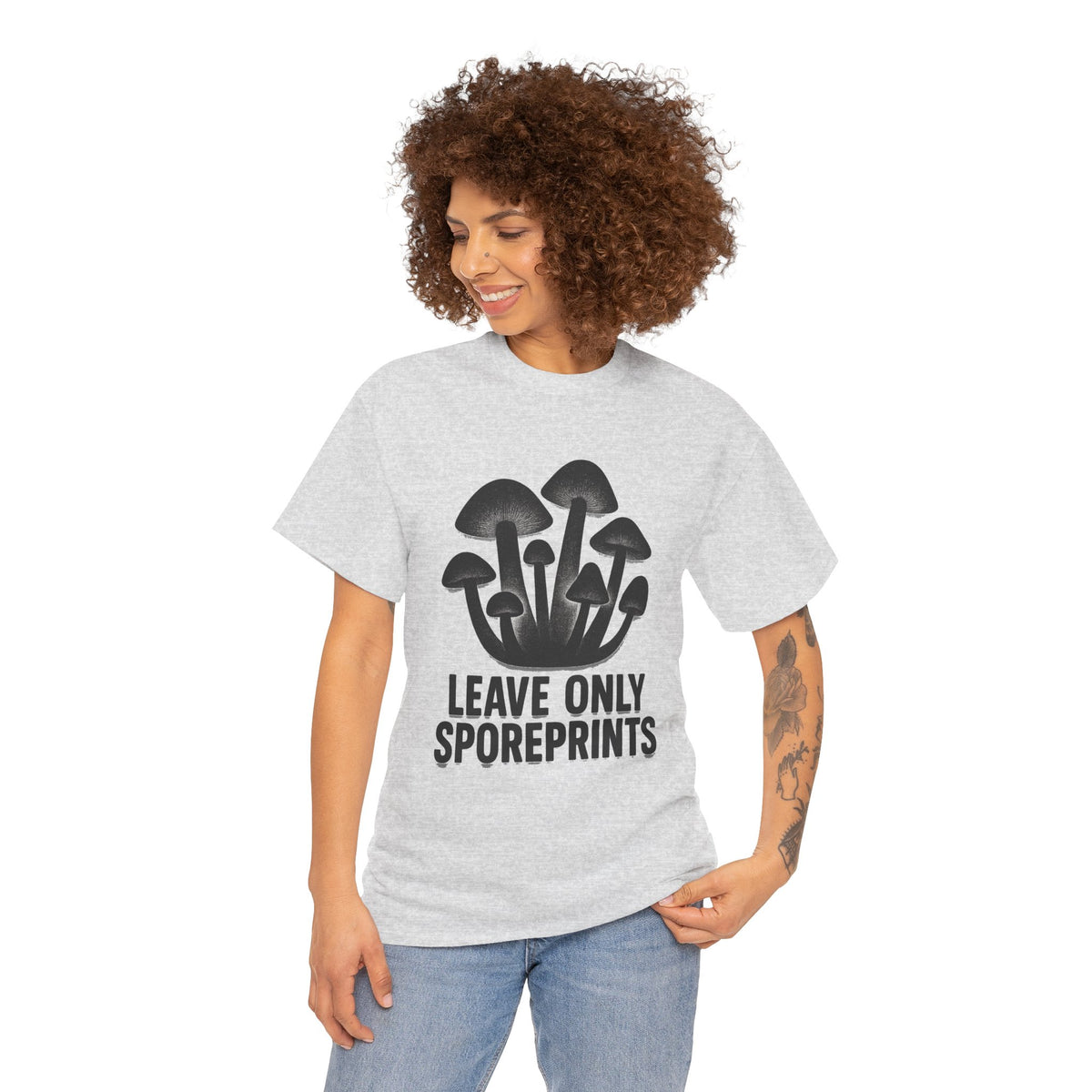 Mushroom Tee — "Leave Only Sporeprints" Eco Nature Graphic Shirt - Trending Now - August 2026