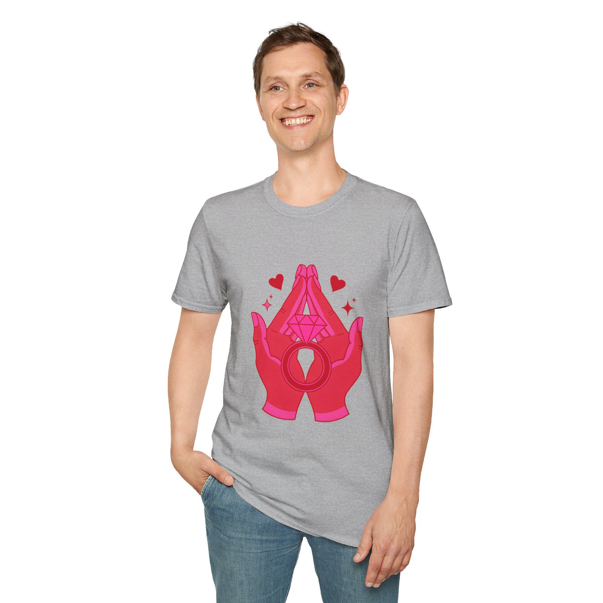 Manifested Hands Graphic T-Shirt — Pink Prayer Hands with Hearts - Trending Now - September 2026
