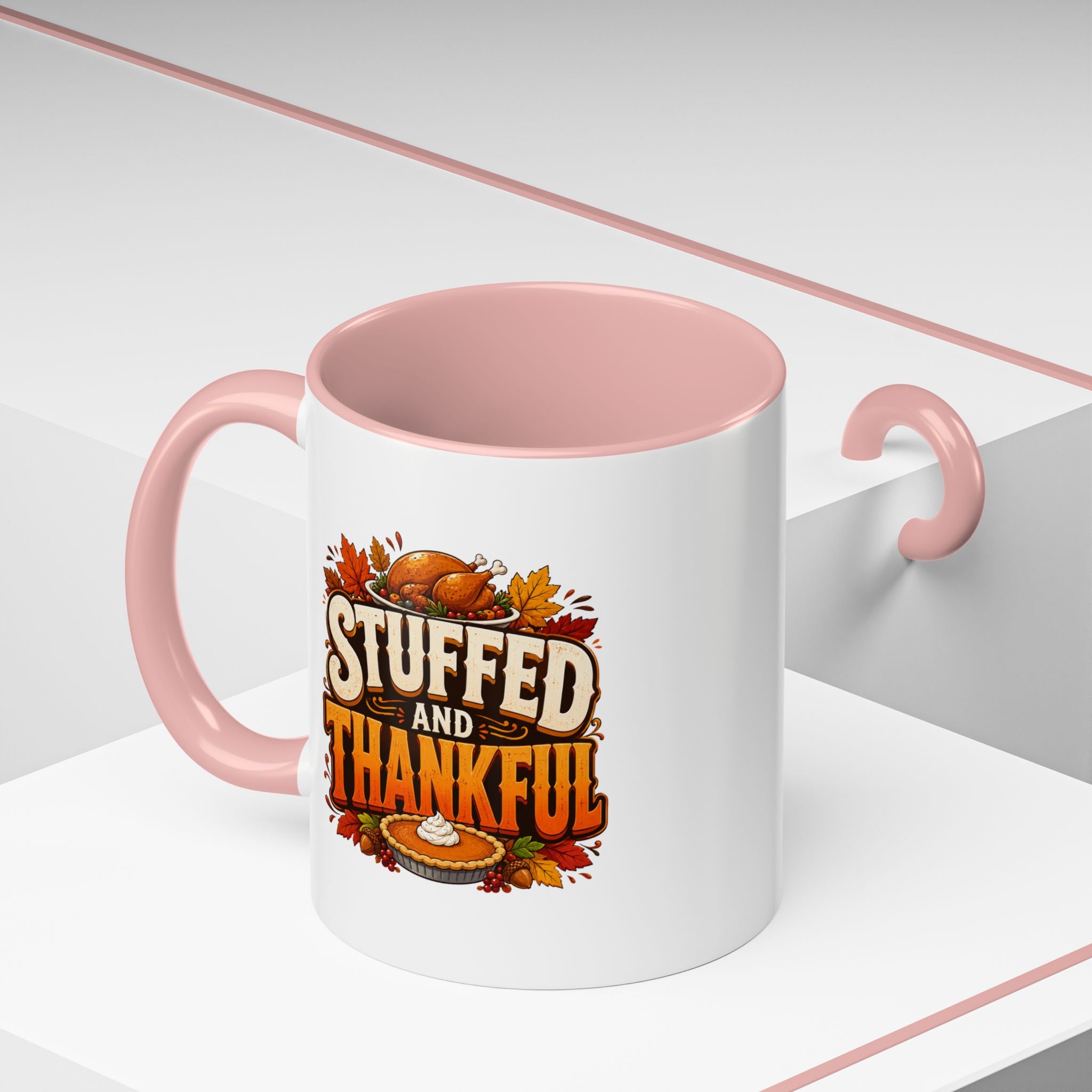 Thanksgiving Mug Stuffed and Thankful Thanksgiving Coffee Mug
