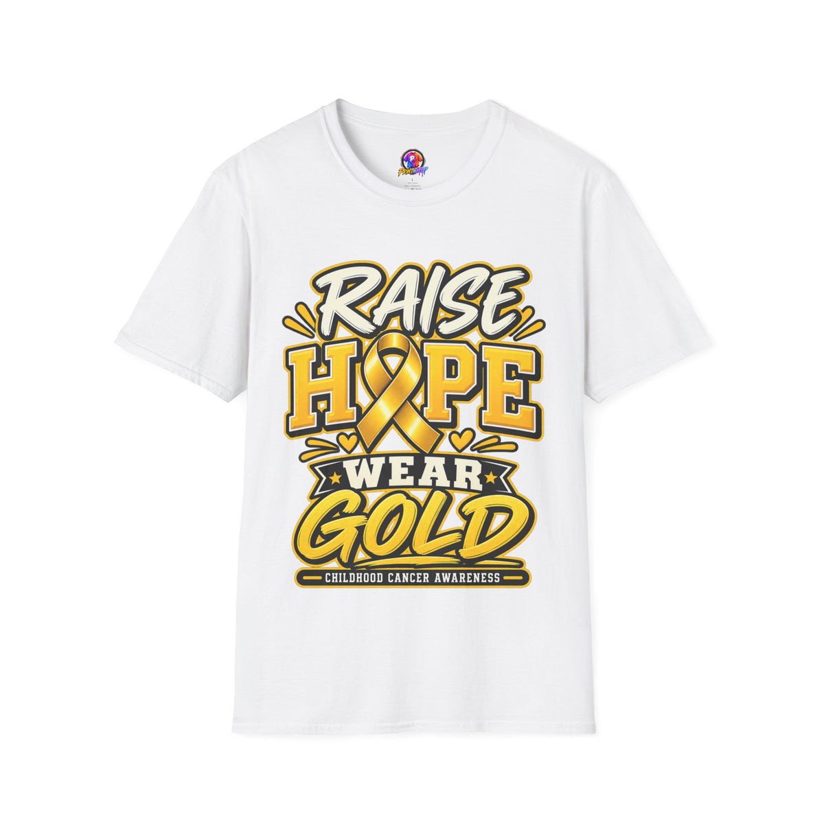 Raise Hope Wear Gold T-Shirt — Childhood Cancer Awareness