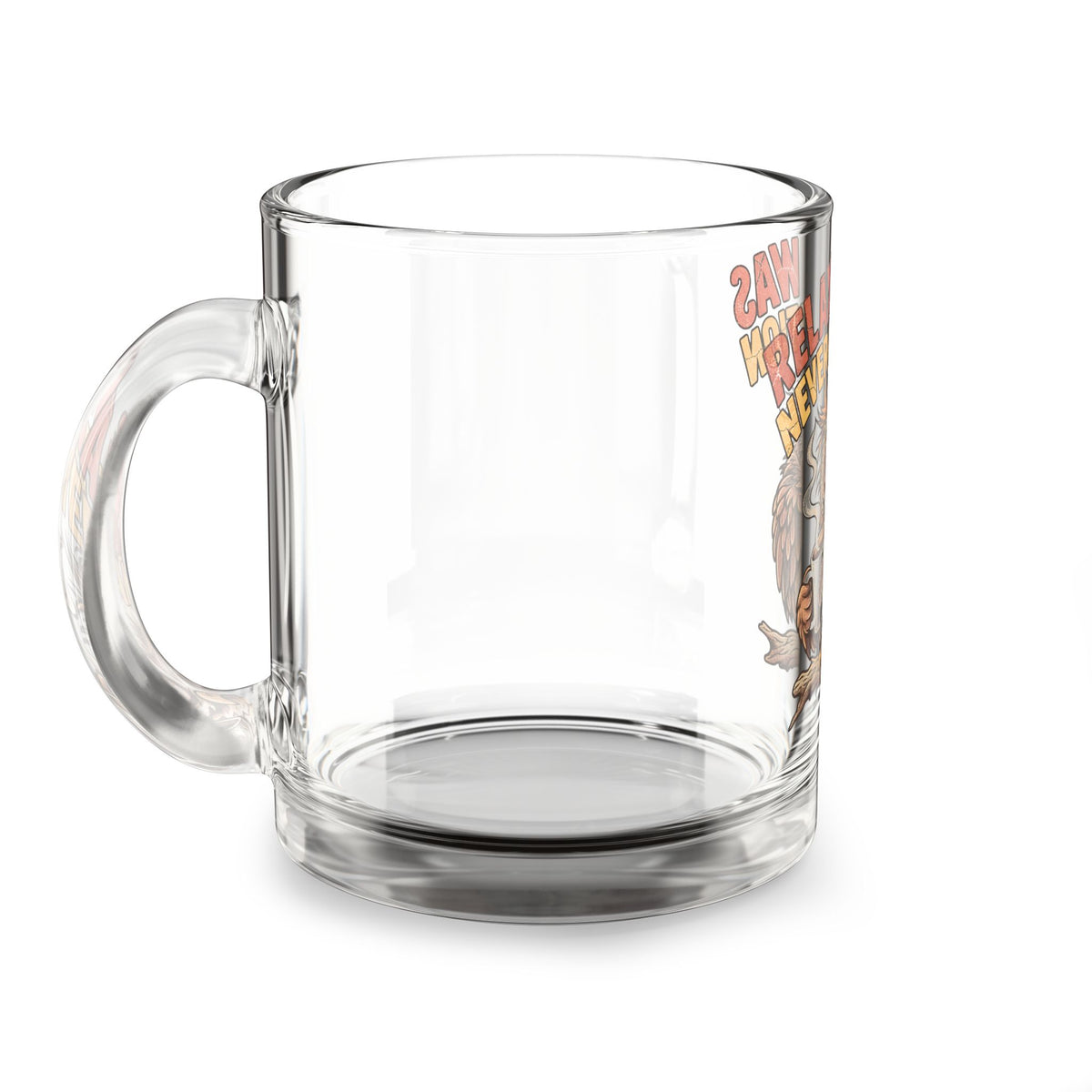 Glass Mug — Funny "Relaxing Was Never an Option" Owl Coffee Mug