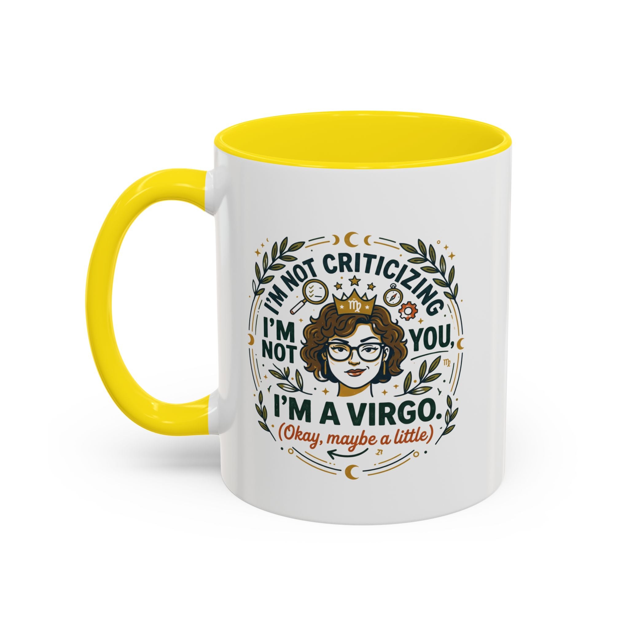 Virgo Coffee Mug - "I'm Not Criticizing, I'm a Virgo" Accent Ceramic Mug (11/15oz)