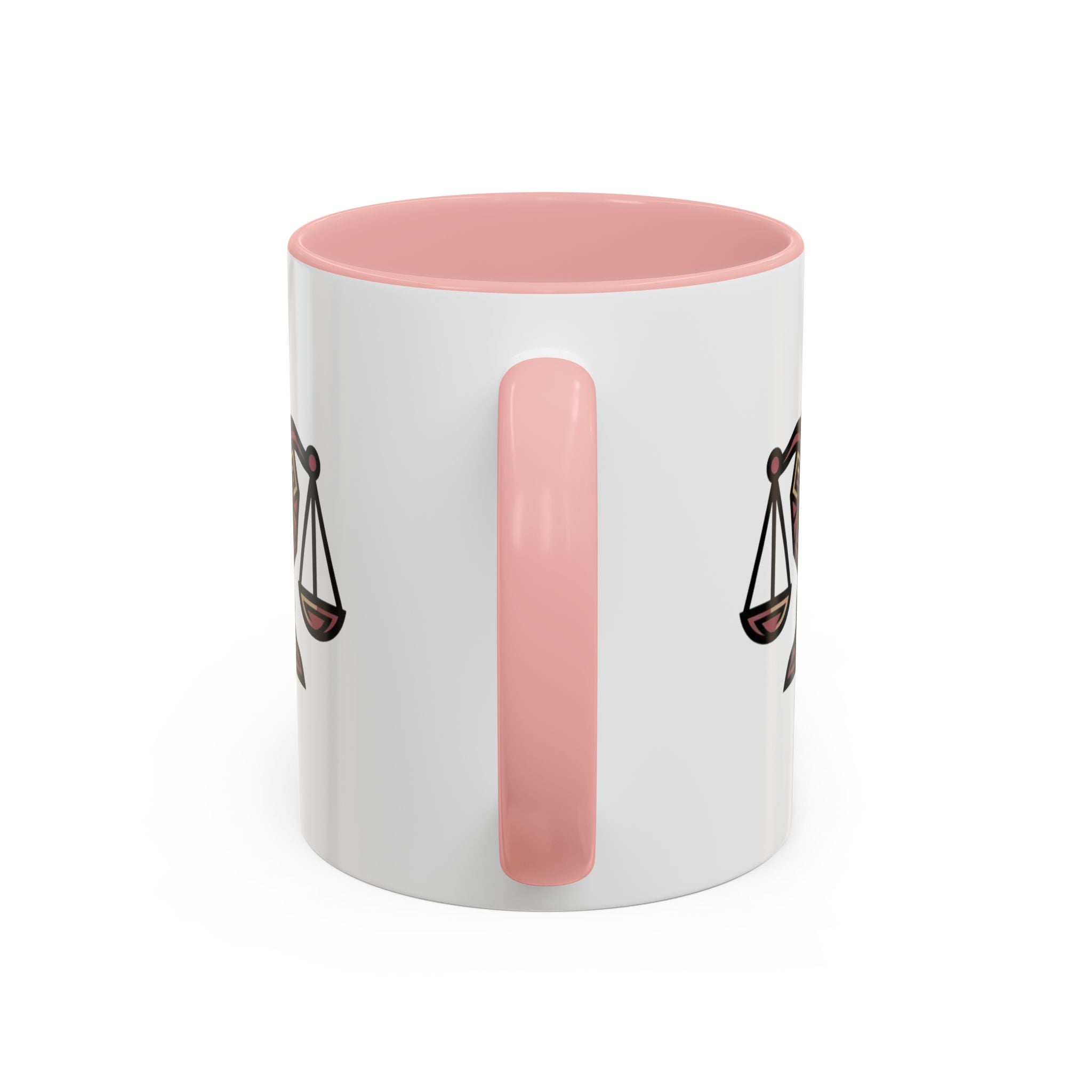 Libra Scales Accent Coffee Mug — Zodiac Balance Ceramic Mug