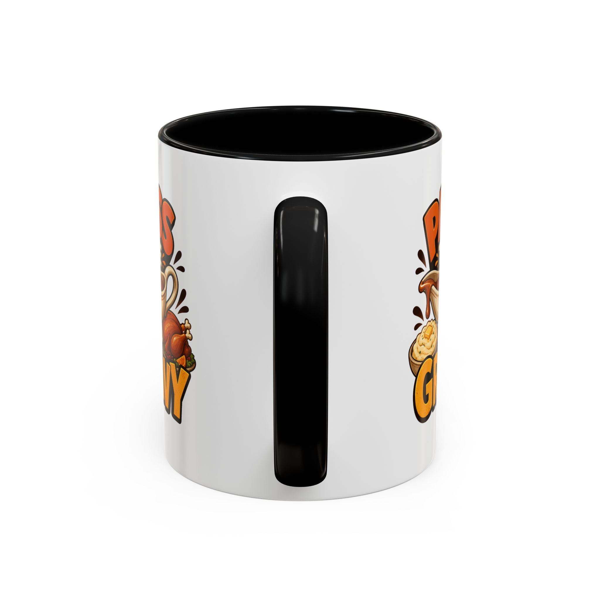 Thanksgiving Mug Pass the Gravy Coffee Mug — Thanksgiving Turkey & Gravy Bowl Accent Mug