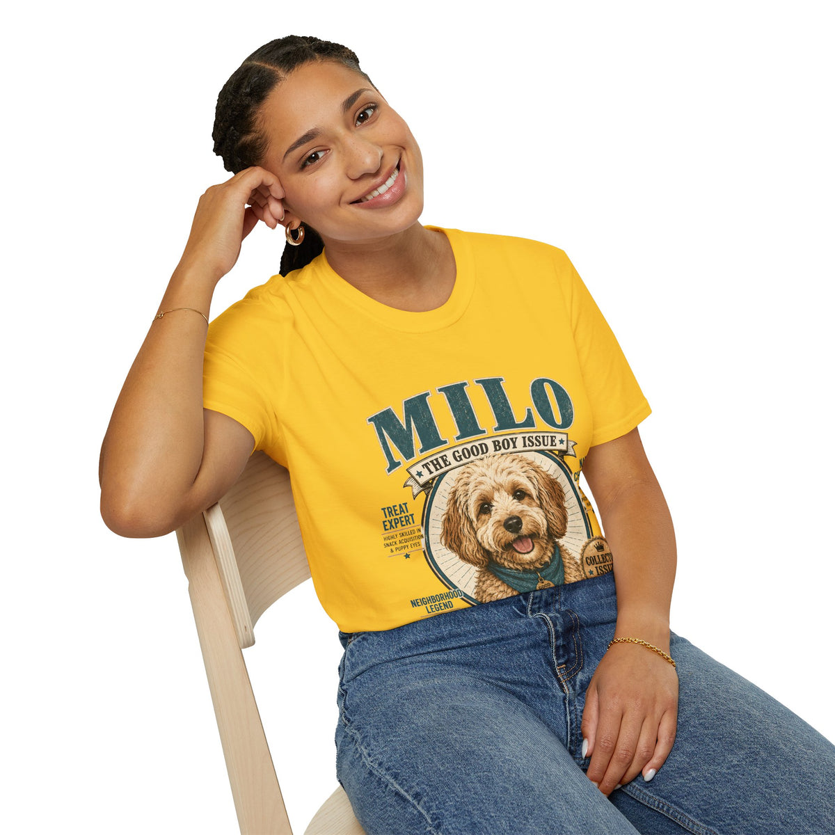 Milo 'The Good Boy Issue' T-Shirt — Cute Dog Portrait Tee