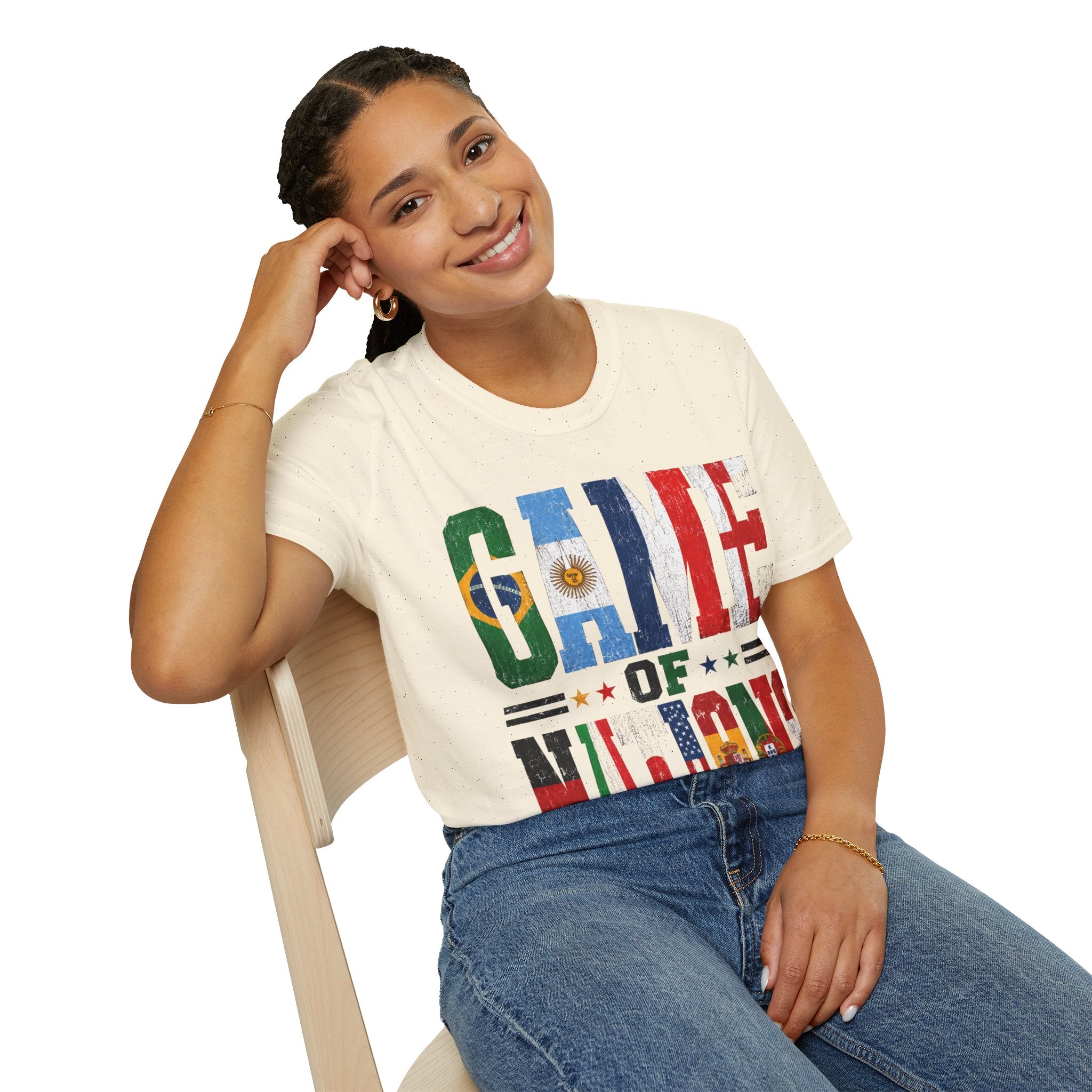 FIFA World Cup 2026 T-Shirt — 'Game of Nations' Vintage Flag Soccer Graphic Tee