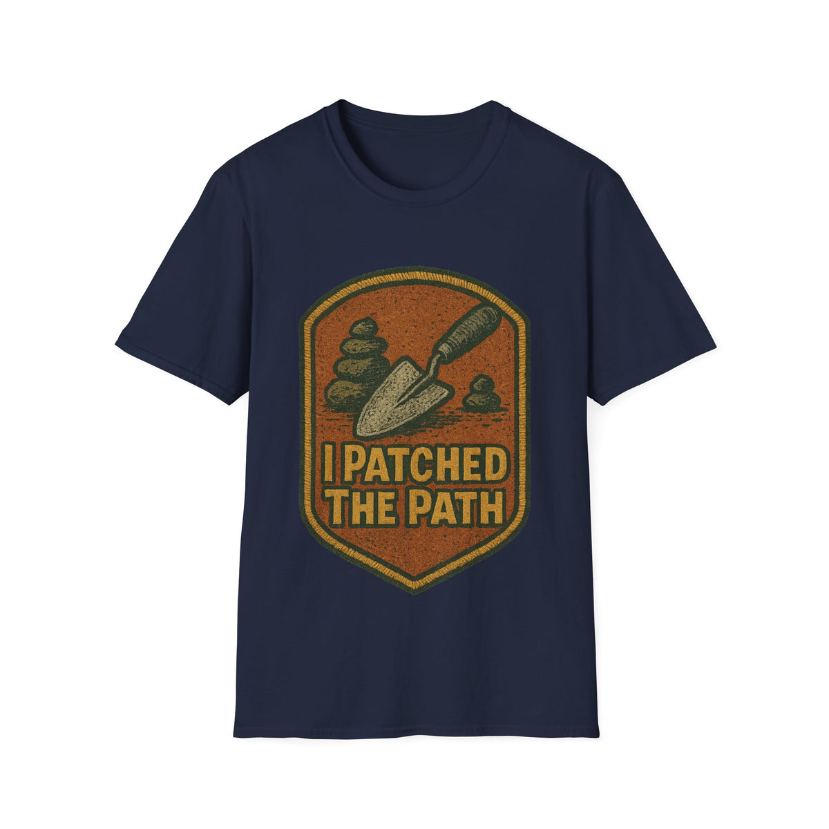 I Patched The Path Vintage Shield Badge T-Shirt, Retro Outdoor Hiking Trail Tee - Trending Now - September 2026