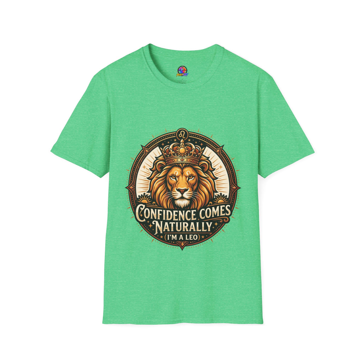 Leo Zodiac Lion T-Shirt — "Confidence Comes Naturally, I'm a Leo" Astrology Tee