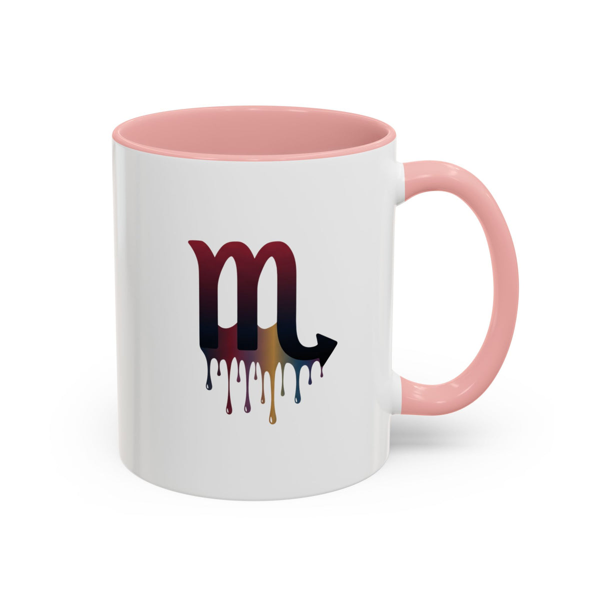 Scorpio Drip Accent Coffee Mug – Zodiac Scorpio Symbol Ceramic Mug