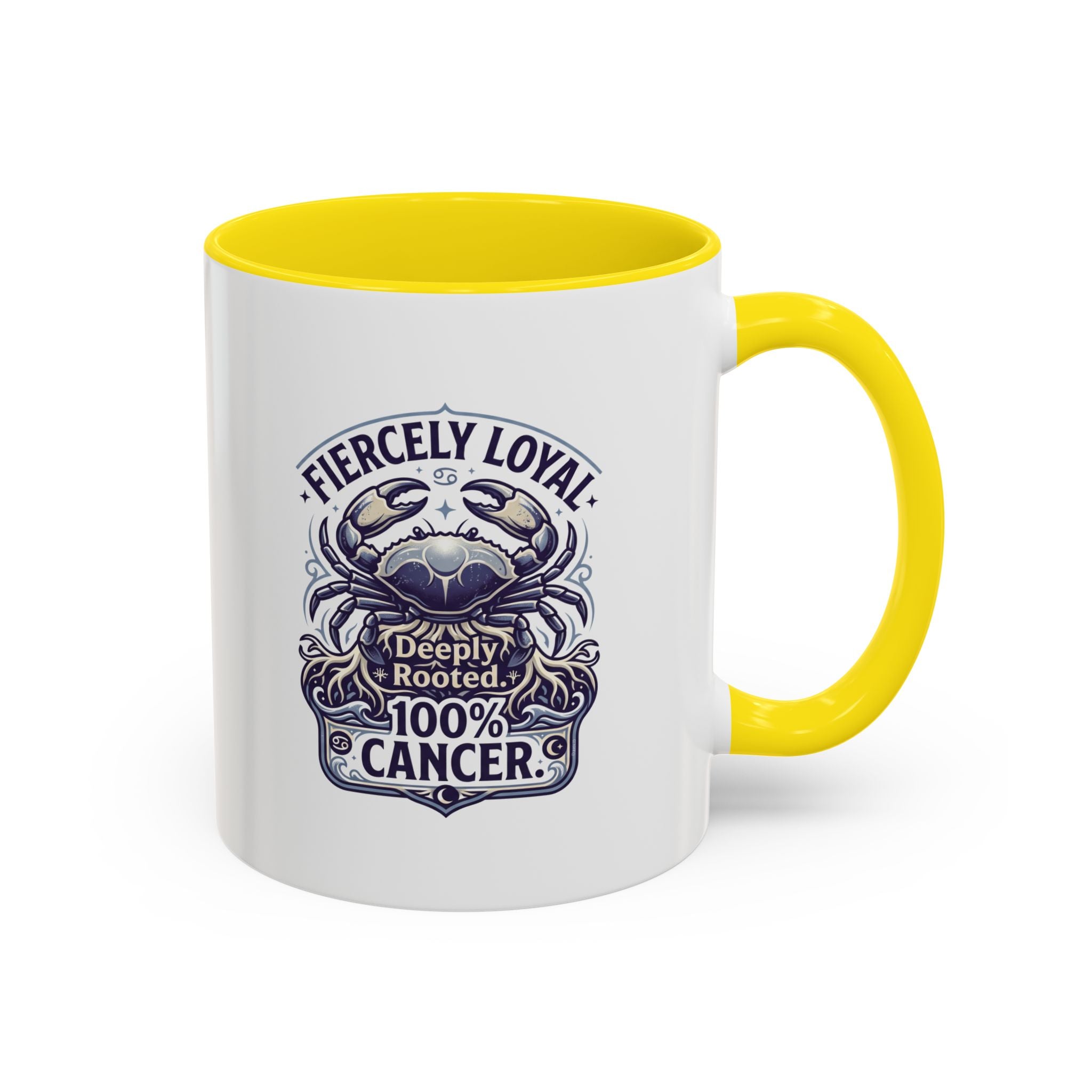 Cancer Zodiac Coffee Mug – "Fiercely Loyal, Deeply Rooted" Accent Mug