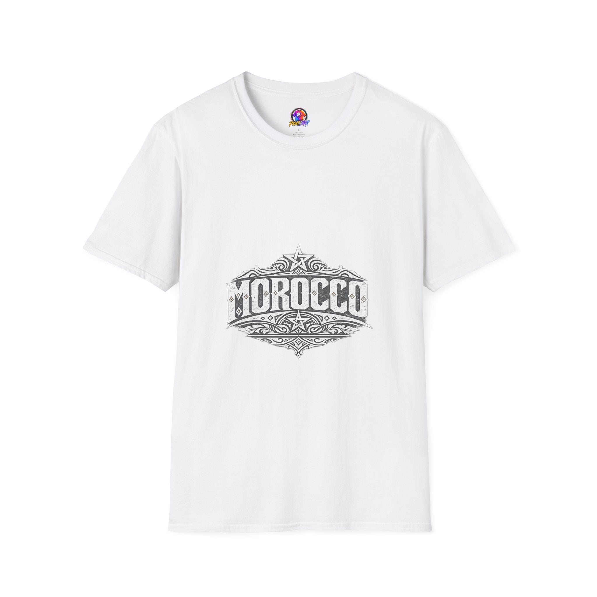 Morocco Vintage Graphic T-Shirt — Travel Tee with Ornamental Crest