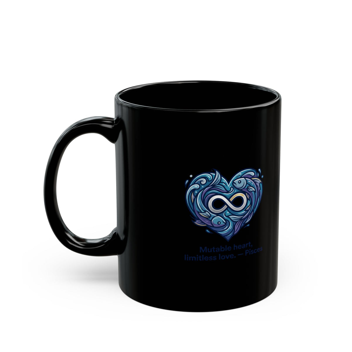 Pisces Zodiac Pisces Heart Infinity Mug — Zodiac Coffee Cup for Pisces Astrology Lovers