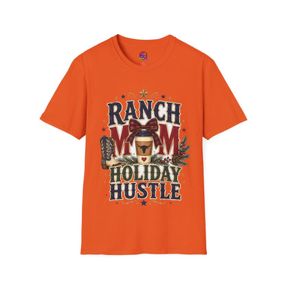 Ranch Mom Holiday Hustle T-Shirt — Festive Western Mom Tee