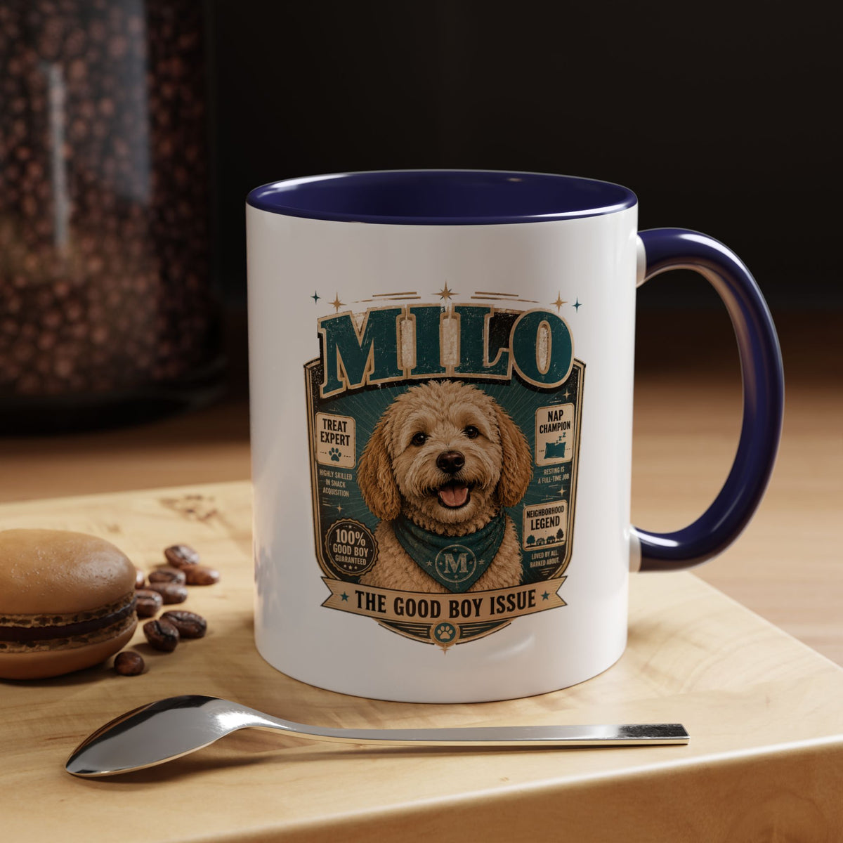 Milo Bailey Dog Dad Mom Accent Coffee Mug