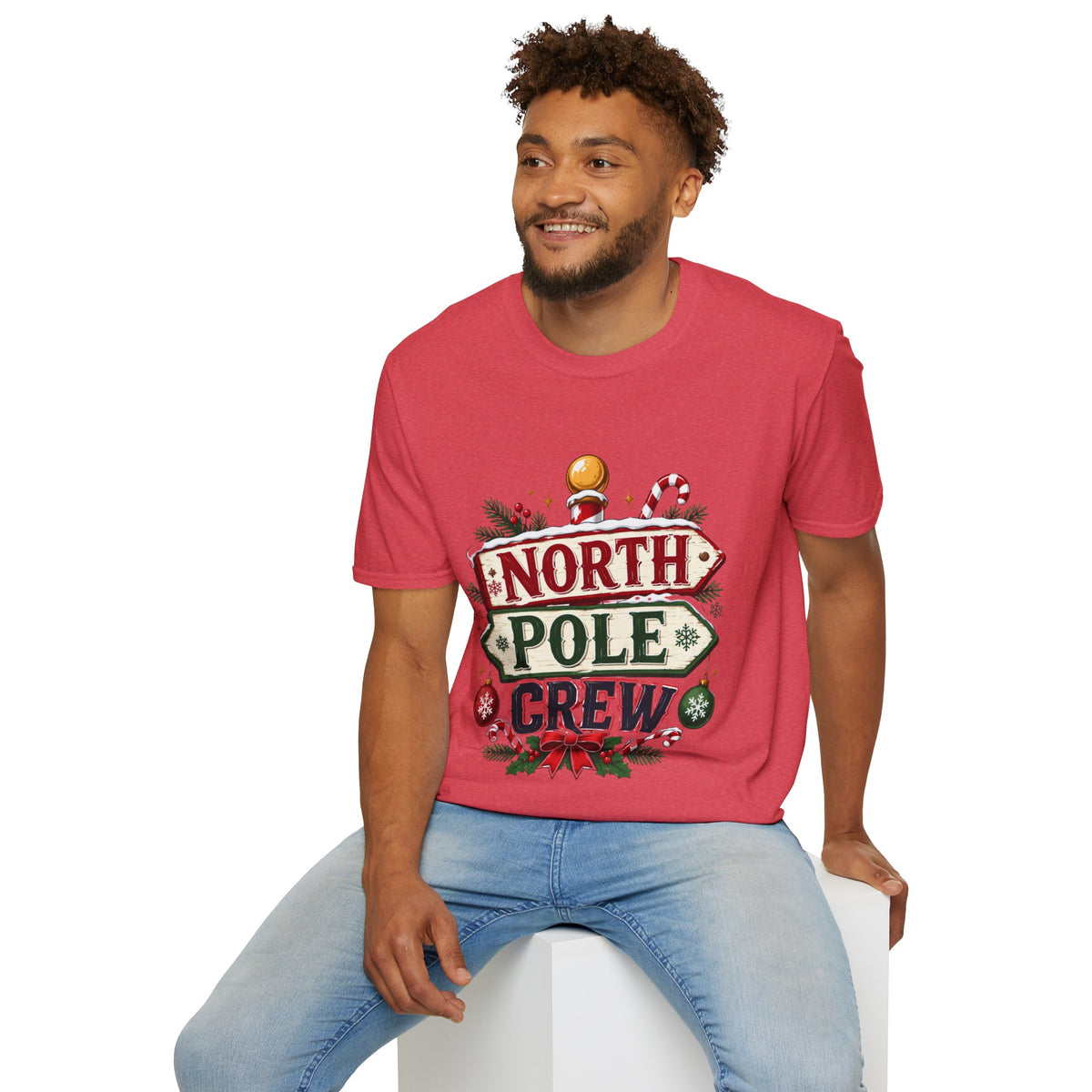 T-Shirt — North Pole Crew Christmas Holiday Graphic Tee
