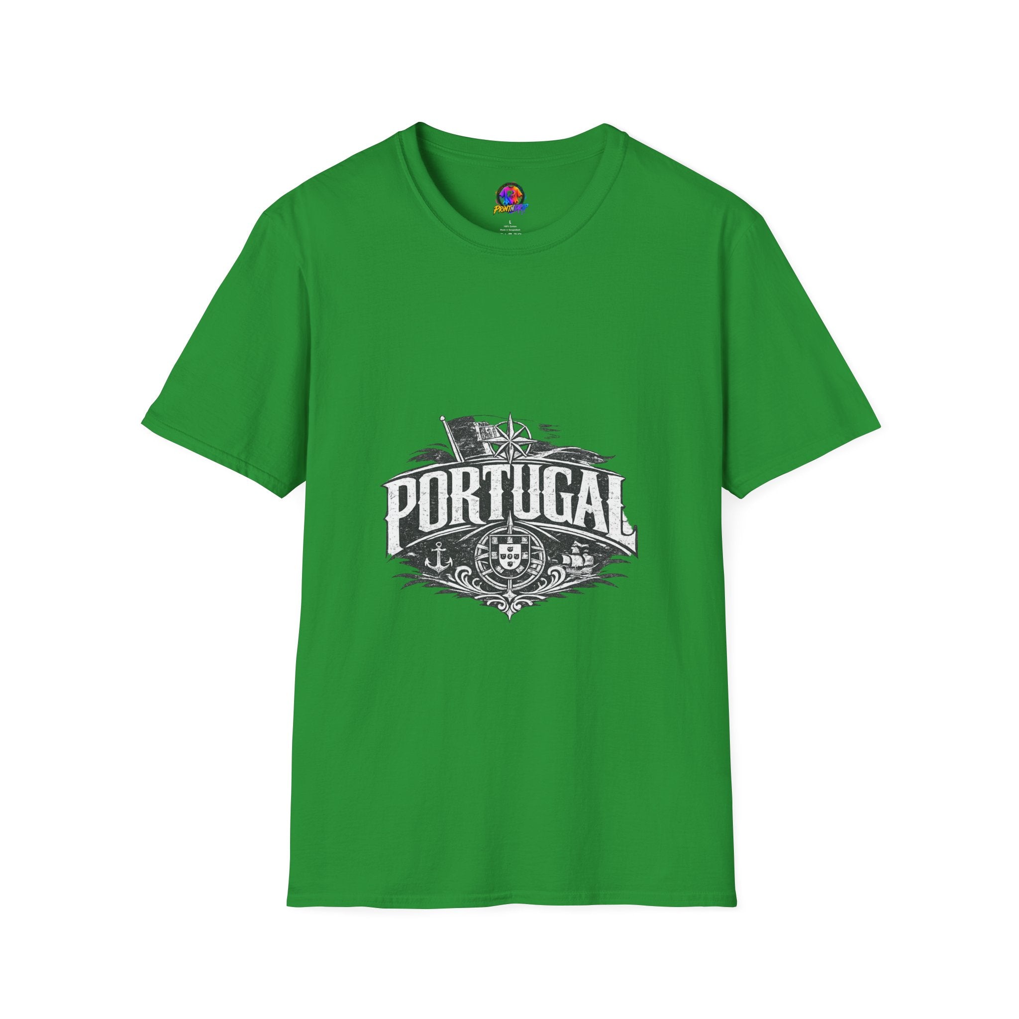 Portugal Vintage Compass T-Shirt — Nautical Travel Souvenir