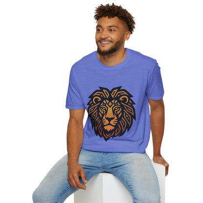 Lion Head T-Shirt — Geometric Tribal Lion Graphic Tee