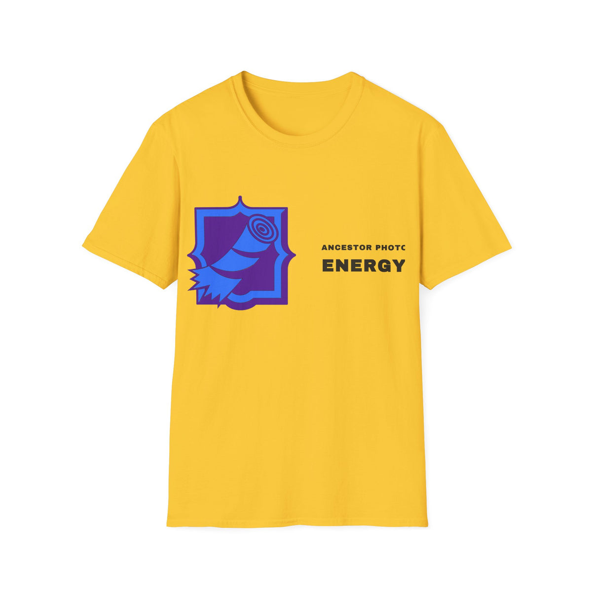 Rose Shield T-Shirt — Abstract Blue Rose Graphic Tee (Accent Text: 'ENERGY') - Trending Now - September 2026